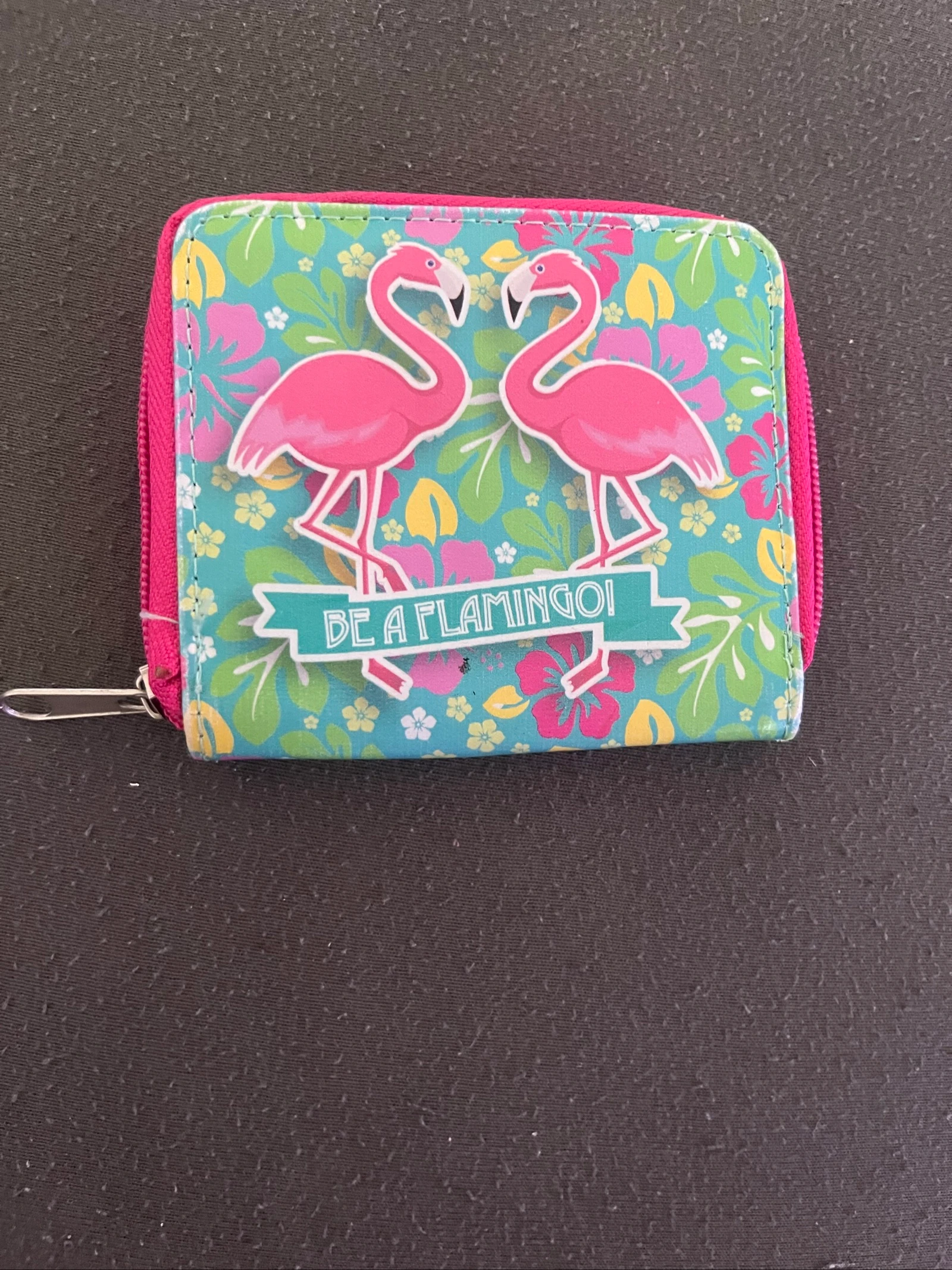 Cartera de flamencos tropicales rosas Be a Flaminio! En muy buen estado – photo 2